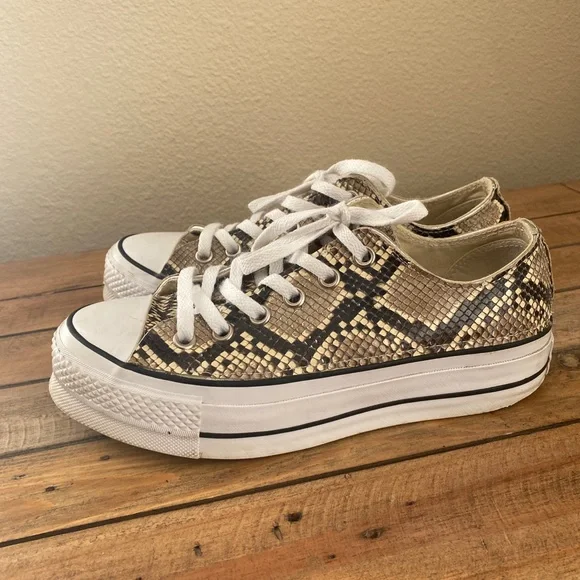 Converse snake print platforms size 7.5 - Picture 4 of 11